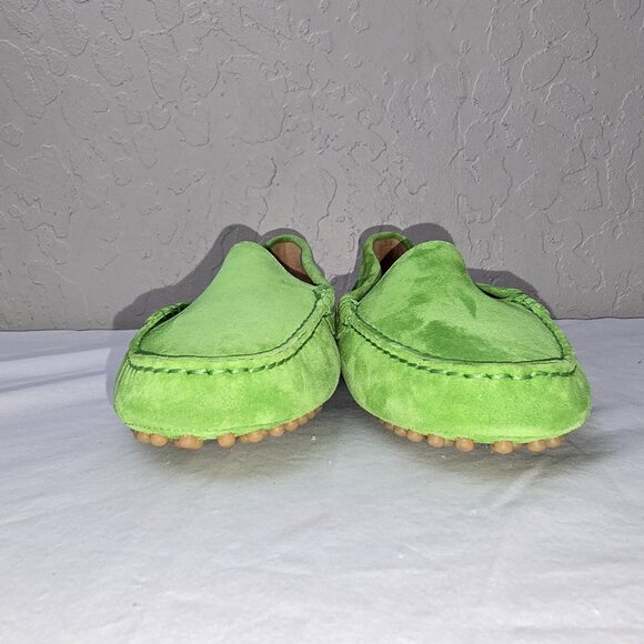 M. Gemi Women's Drivers The Felize LIME GREEN Suede Loafers Moccasin Slip-On 39 - Picture 9 of 12